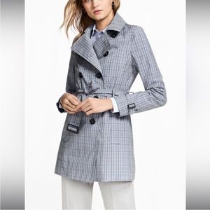 Brooks Brothers Plaid Trench Size 0